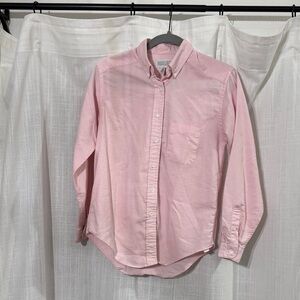 Lands End Pink Button-Up Shirt